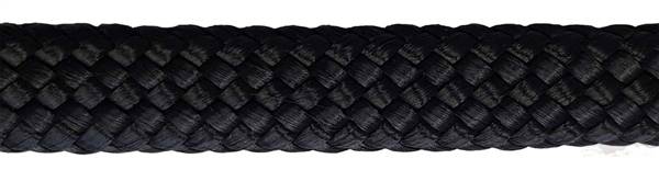 TRECCIA PIATTA 24 FUSI MM.12 NERO