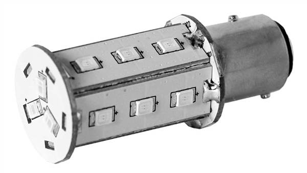 LAMPADA 18 LED BAY15D LUCE VERDE