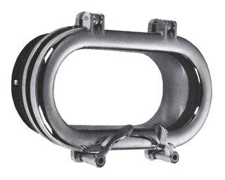 OBLO OVALE IN OTTONE CROMATO