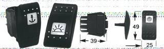 INTERRUTTORE ON-OFF-ON 24V