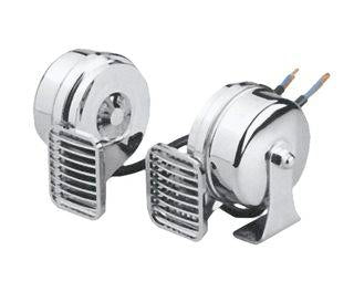 COPPIA TROMBE CROMATE MT2 24/V