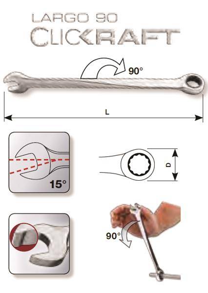 CLICKRAFT CHIAVI LARGO 90 19MM