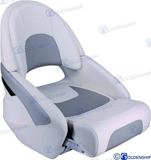ASIENTO PIEL BLANCO/GRIS